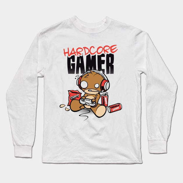 Hardcore Gamer Long Sleeve T-Shirt by T-Shirt King